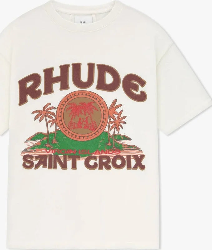 Rhude Vintage White Saint Croix T-Shirt