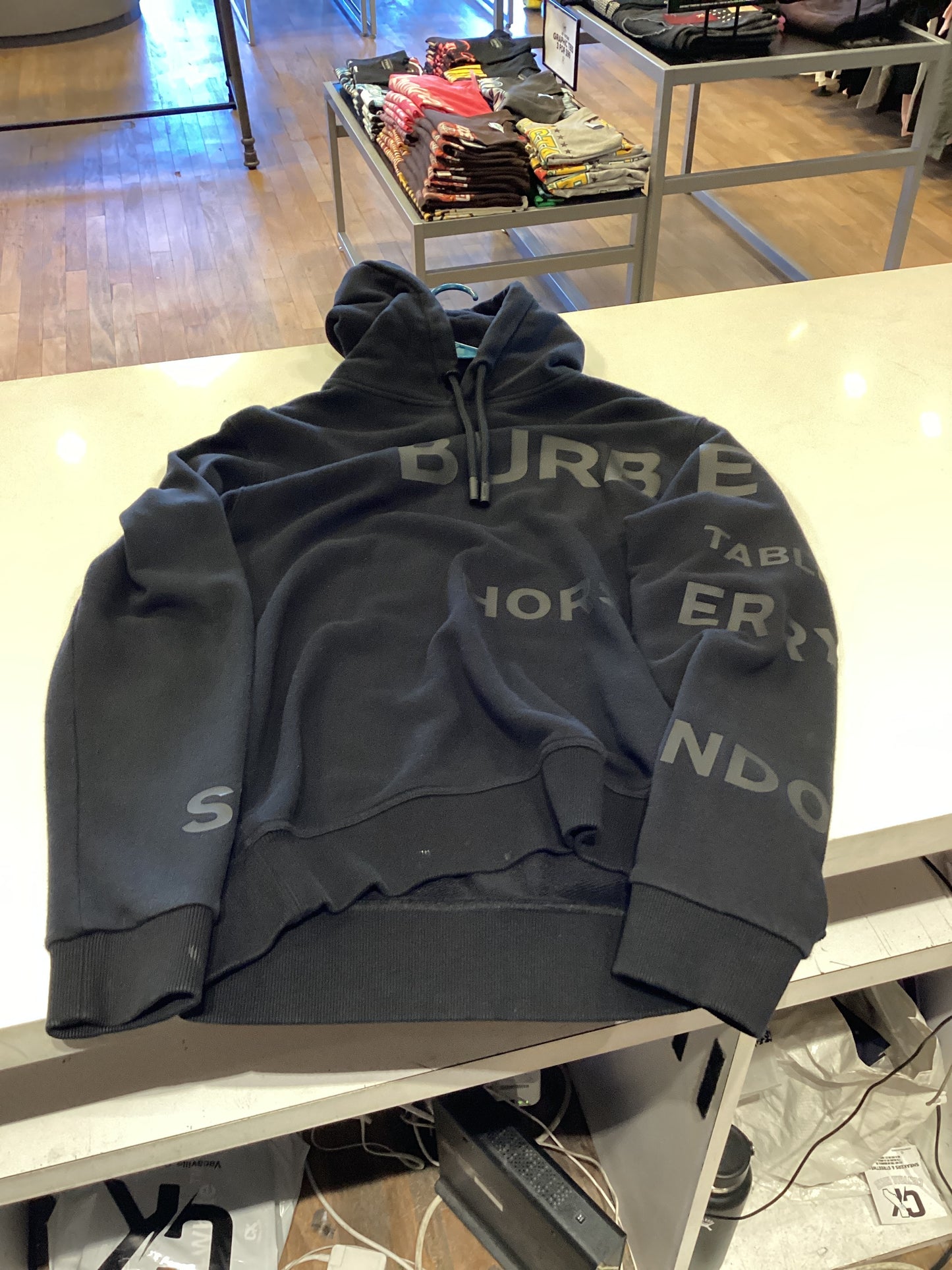 Burberry hoodie black words