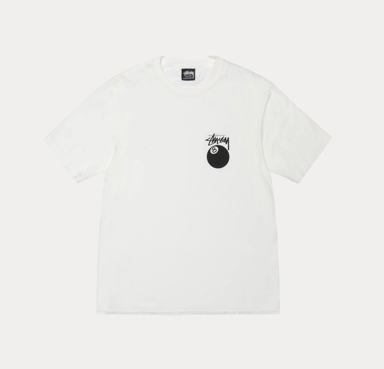 Stussy 8 Ball Pig Dyed Tee White
