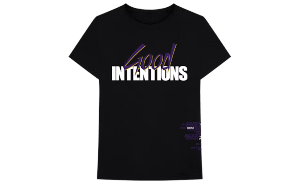 Vlone Good Intentions Tee Black/Purplw
