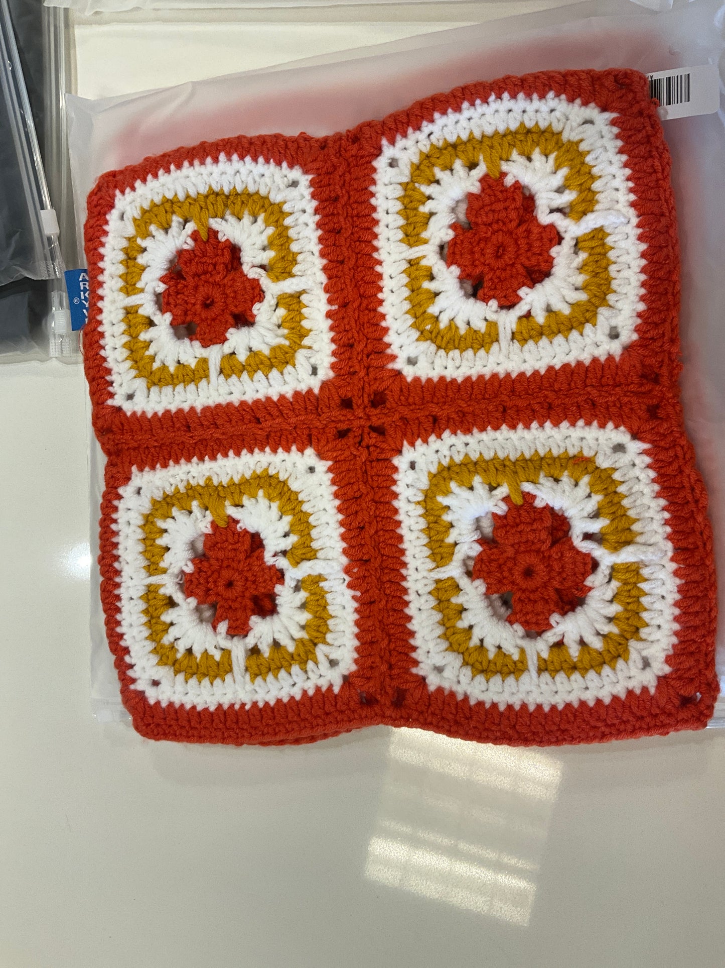 Fiery Cross Crochet Cat Hat