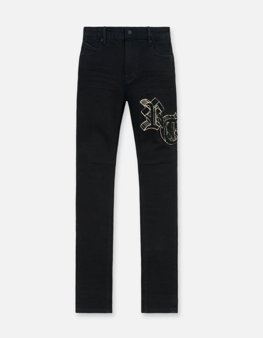 RTA Bryant Skinny Jean Black OG Patch
