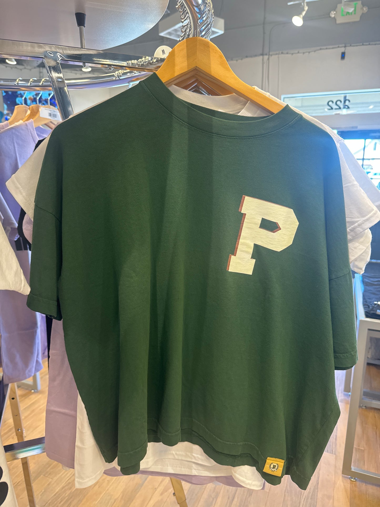 Pieces Tee Athletic Green Crop *SALE*