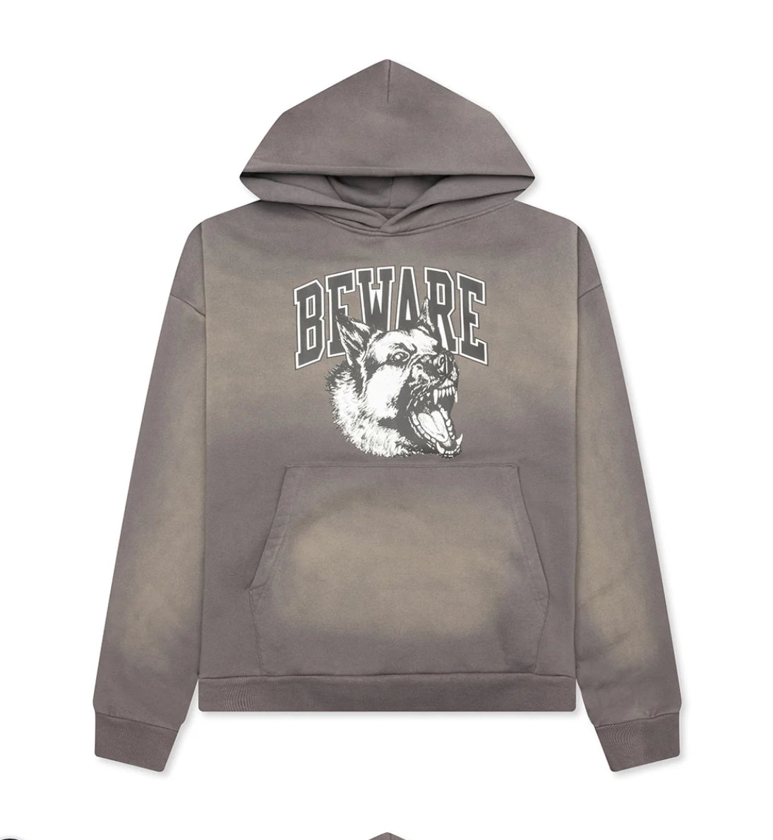 Market Tonal Beware Hoodie Grey