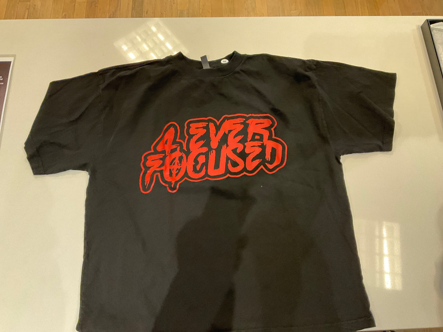 Black and red forever focus tee
