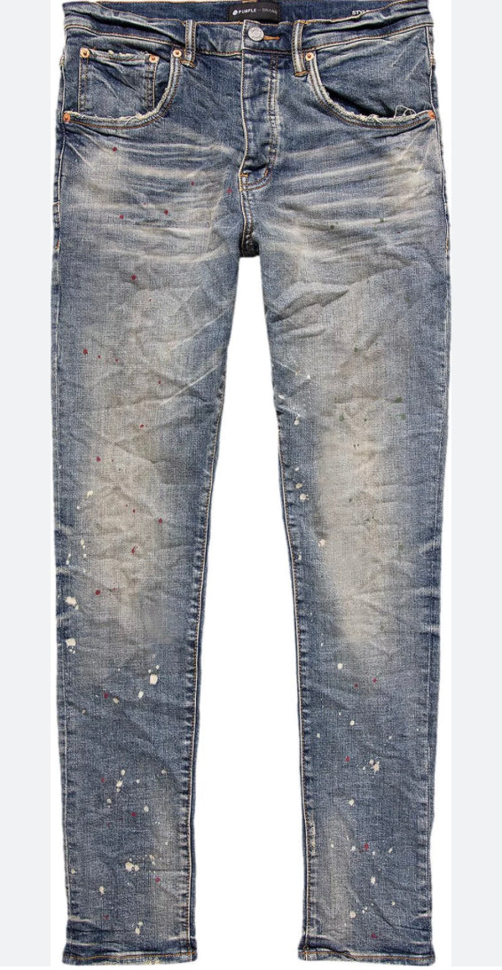 Purple Denim Vintage Spotted Indigo
