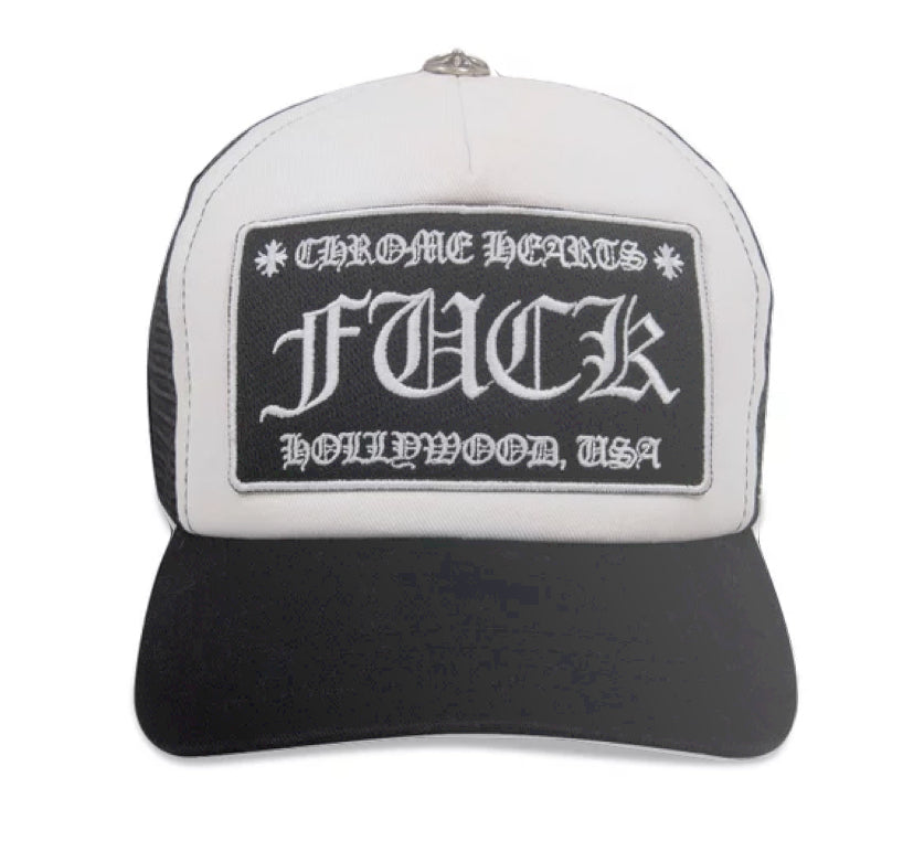 Chrome Hearts FUCK Hollywood Trucker hat