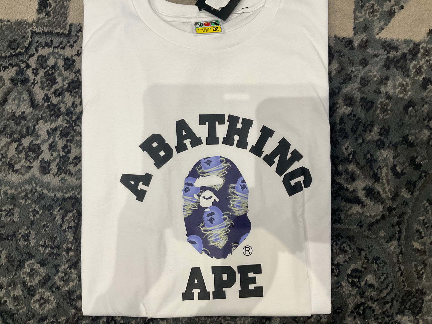 Bape ABC Tornado Purple Tee White
