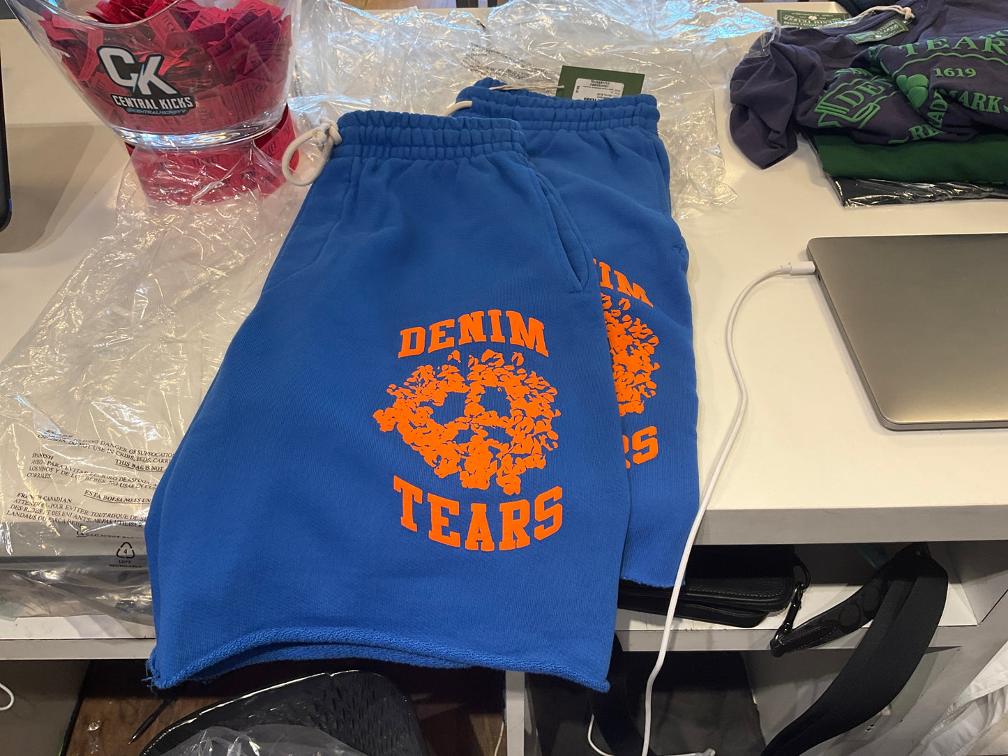Denim Tears University Sweat Short Blue