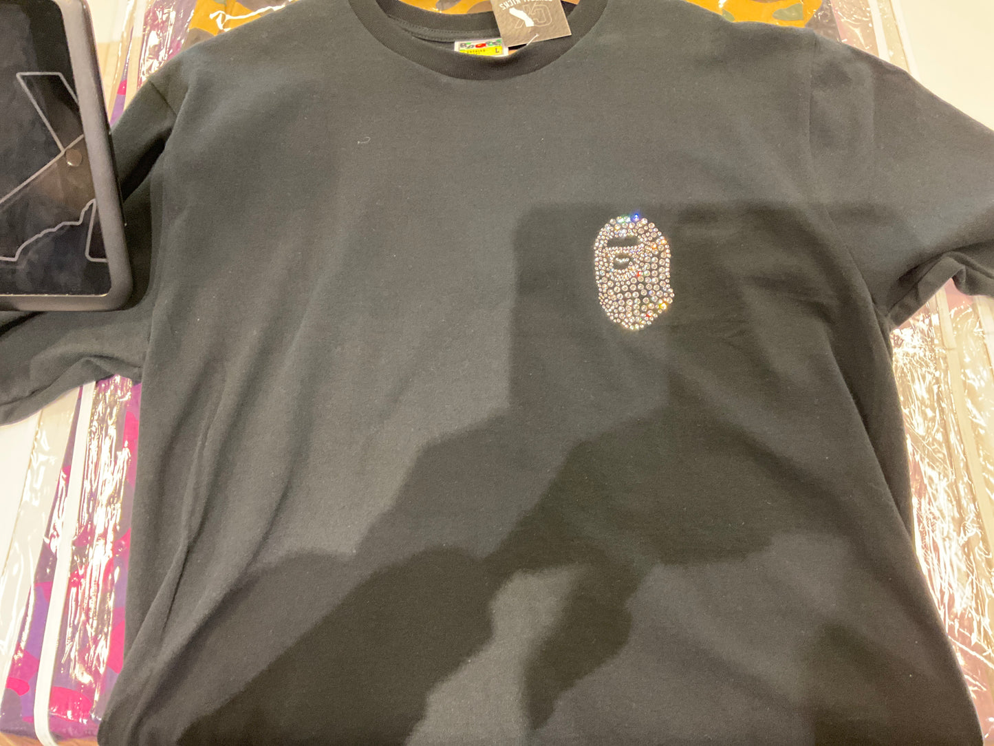 Bape Rhinestone Head Tee
