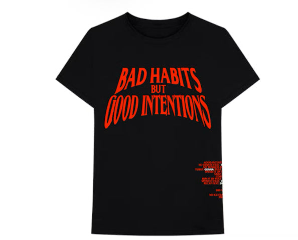 Vlone X Nav Bad Habits Tee Black