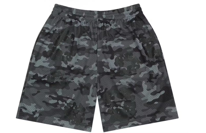 Denim Tears Wreath Camo Black Mesh Shorts