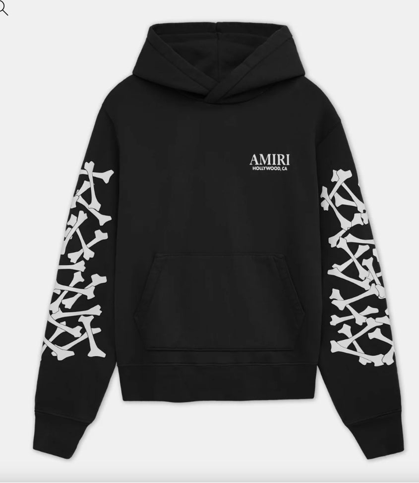 Amiri Bones Stacked Hoodie Black