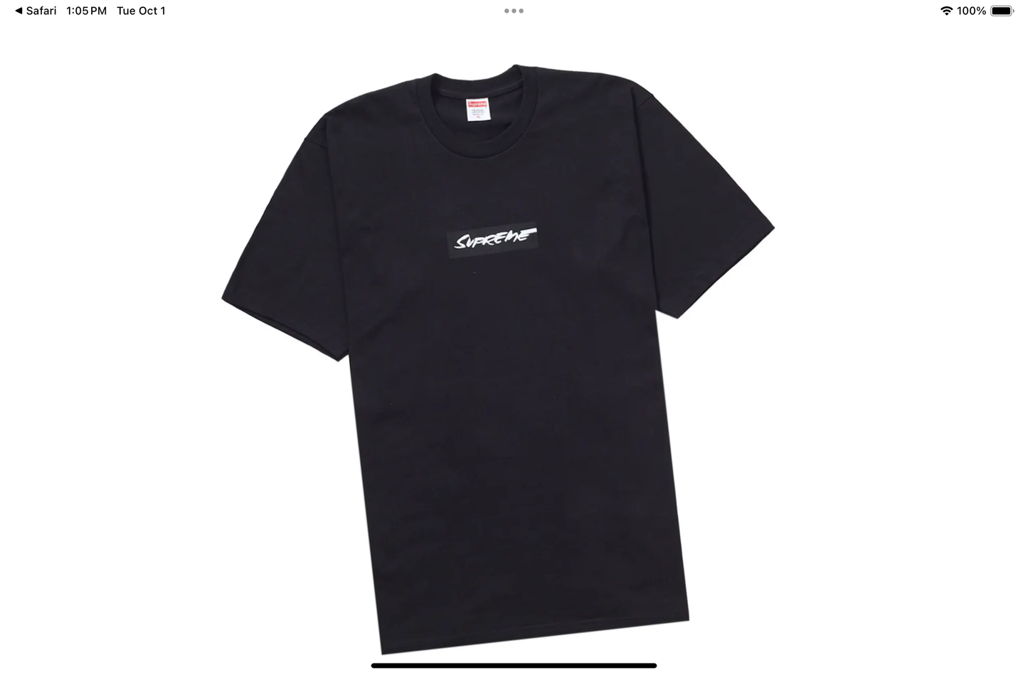 SUPREME FUTURA BOX LOGO TEE BLACK