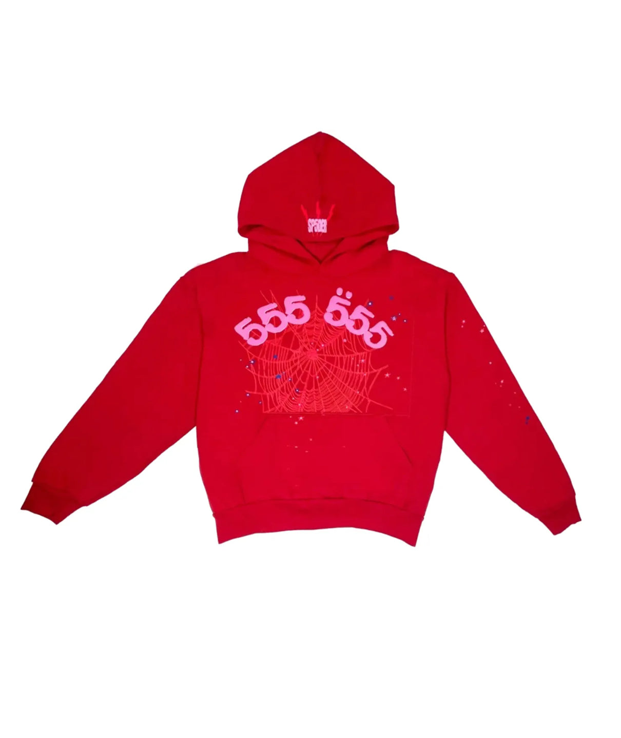 Sp5der Worldwide Red Angel Number 555 Hoodie