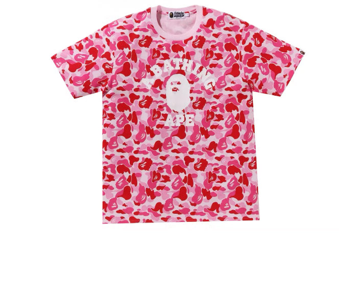 Bape ABC Camo College Tee Pink
