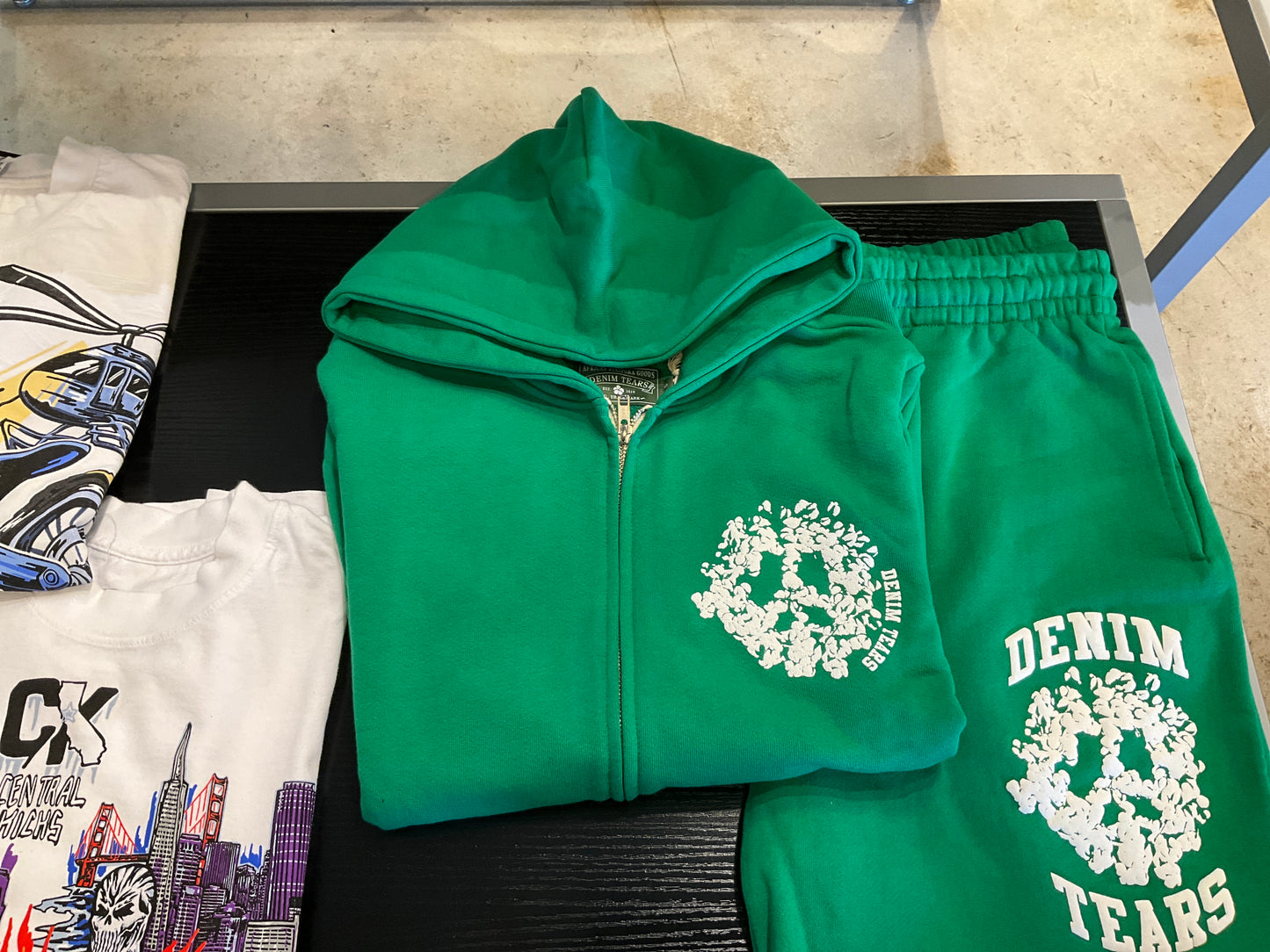 Denim Tears University Zip Hoodie Green