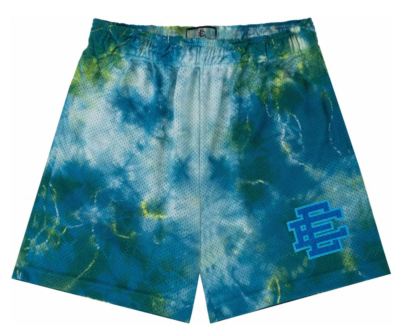 Eric Emanuel TieDye Pattern Mesh Deep Sea Blue Shorts