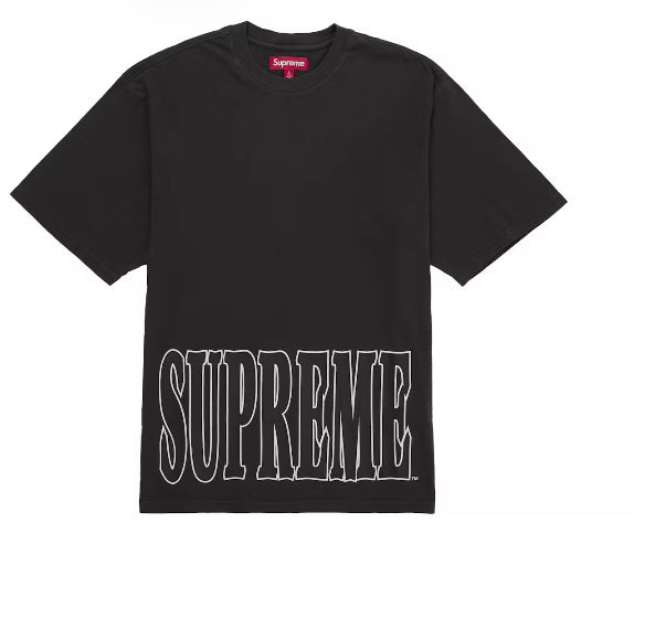 Supreme Cracked Washed Black S/S Top