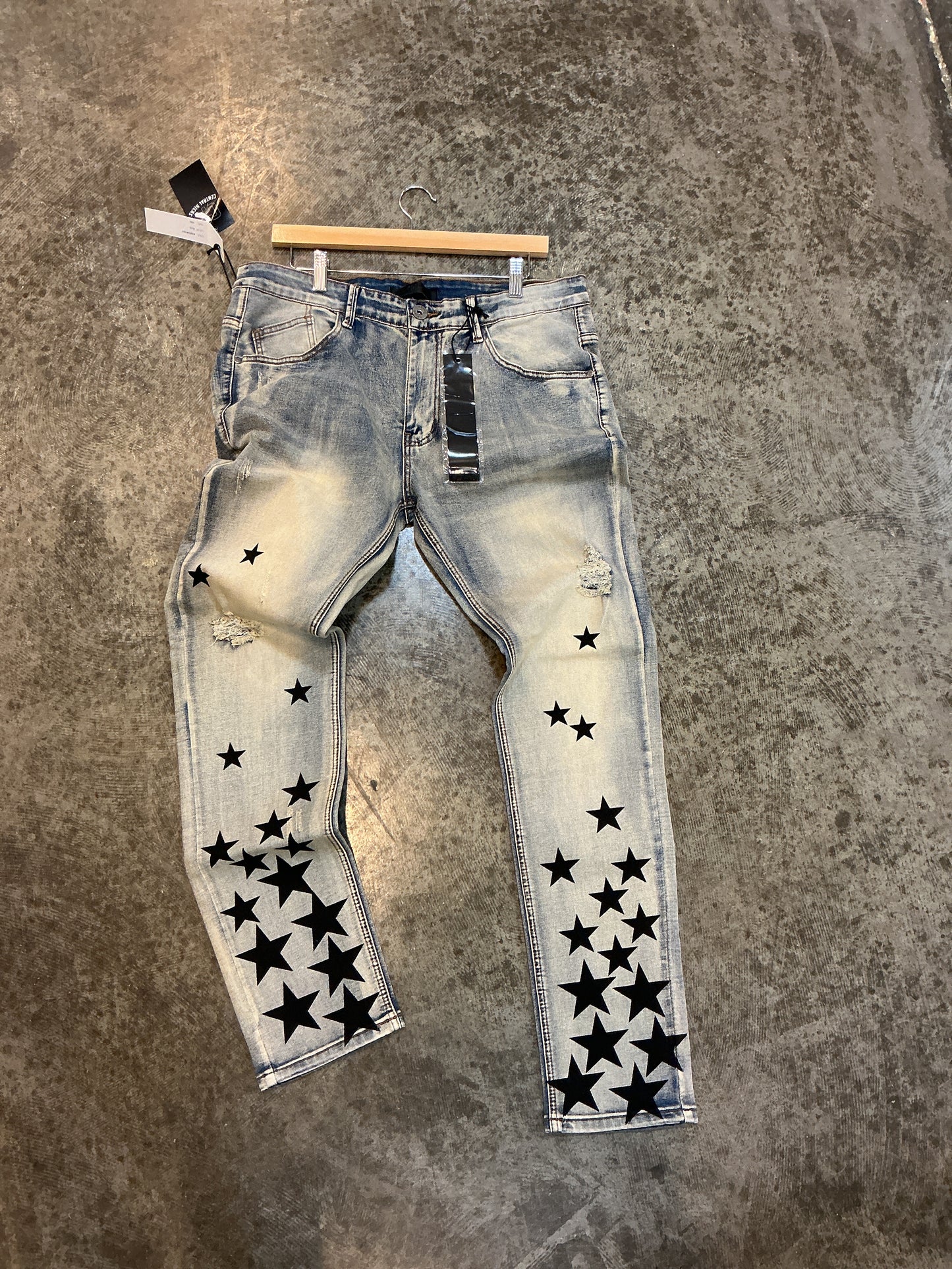 KDNK skinny blue jean star