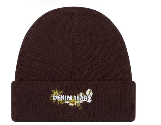 Denim Tears Floral Beanie Brown