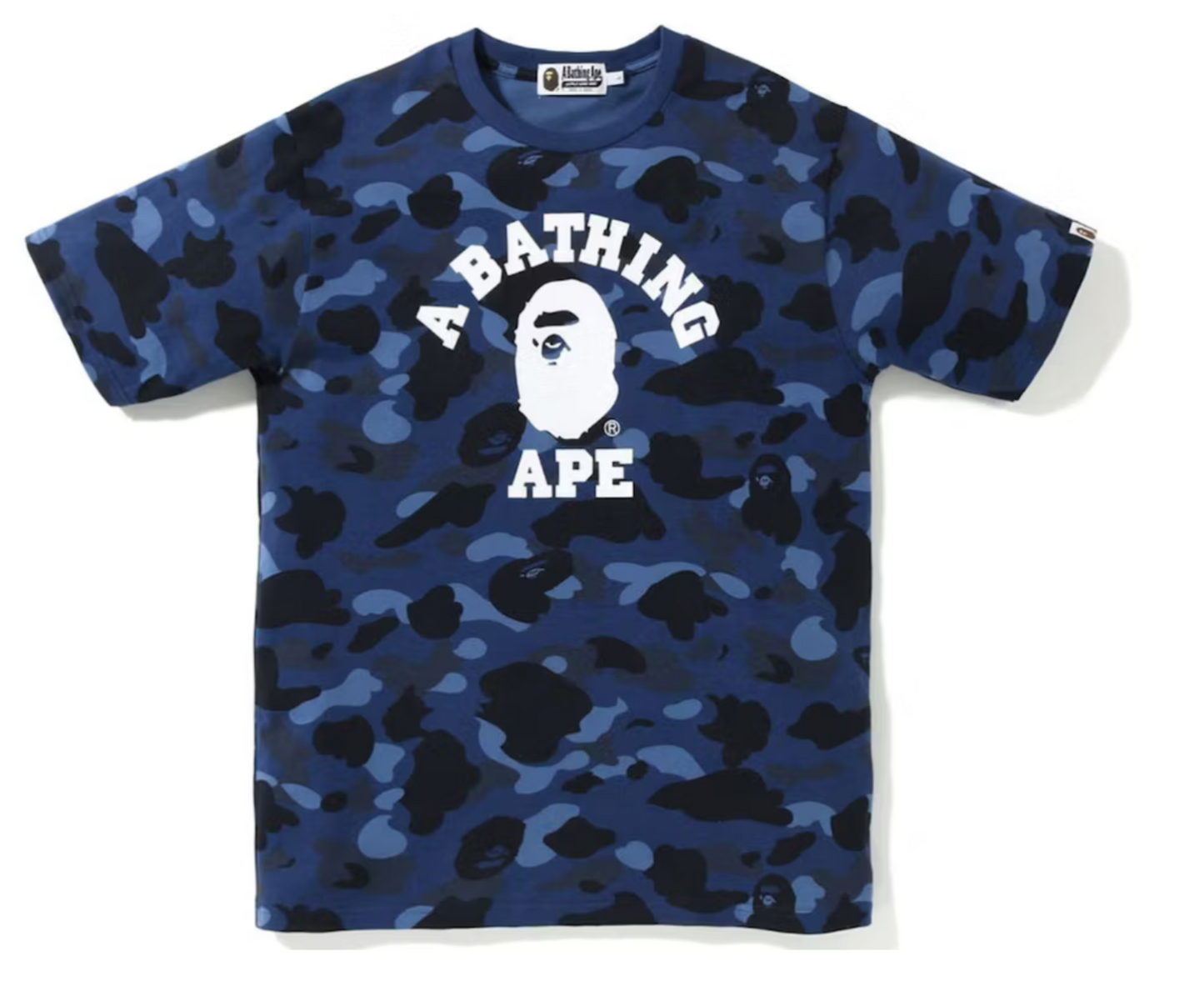 Bape Camo Navy College Tee