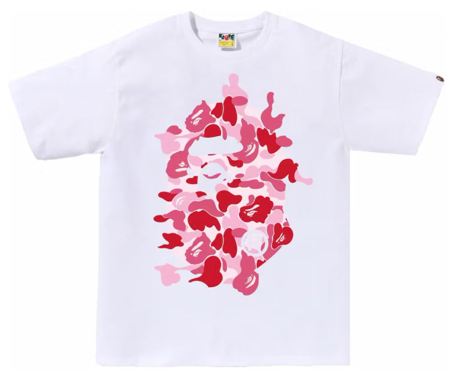 BAPE ABC Camo Rebuild Pink Big Head Tee