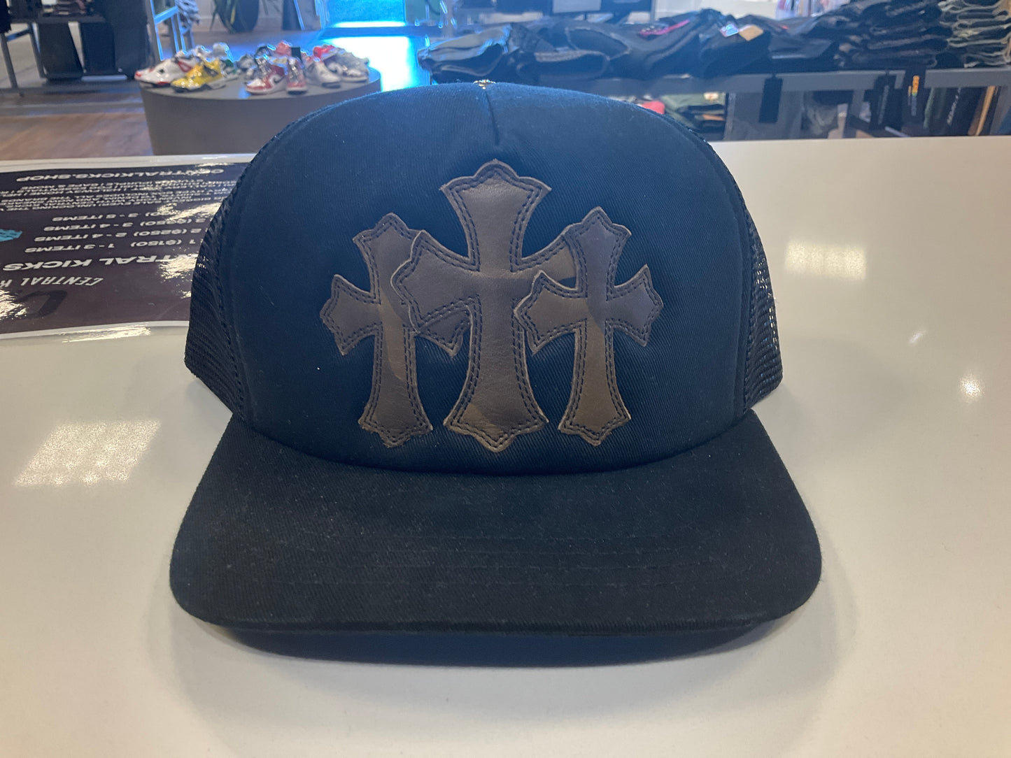 Chromehearts black patch camo hat