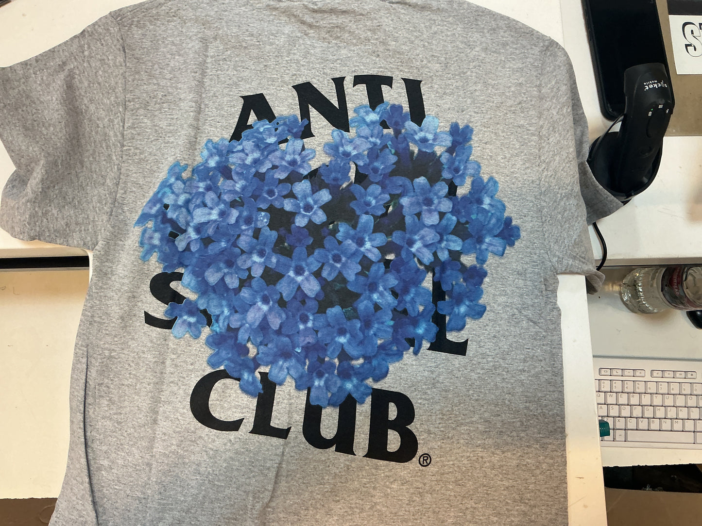 Anti Social Club Blue flower tee