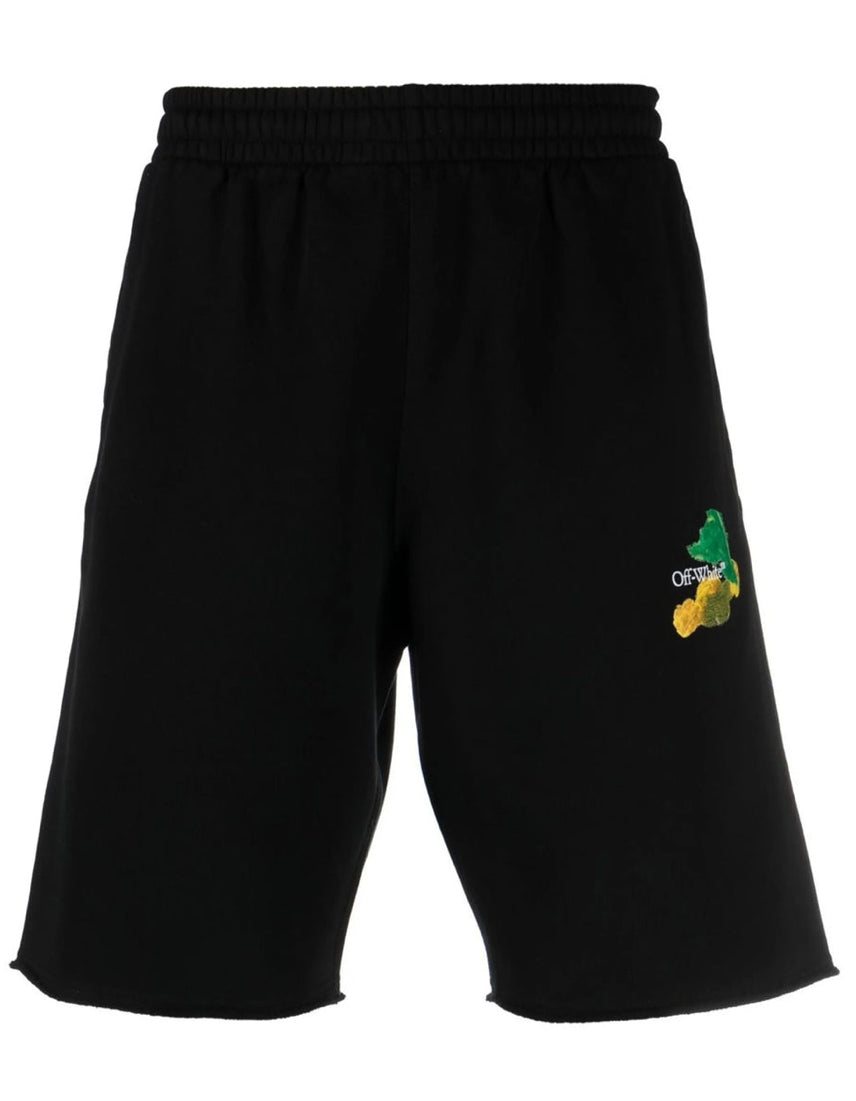 Off White Airbrush Shorts Black