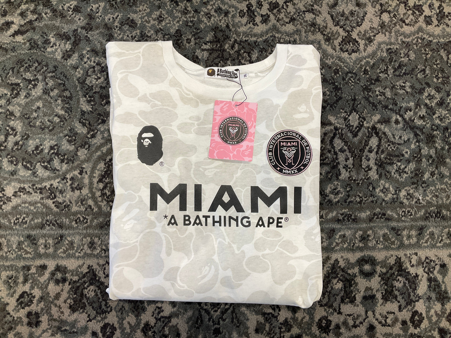 Miami Bape Jersey White Tee