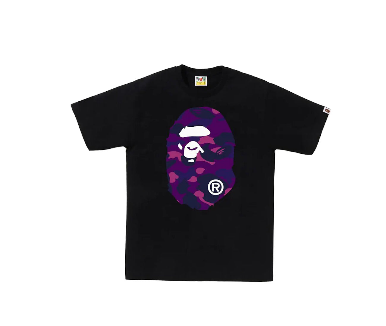 Bape Color Camo Big Ape Head(Black/Purple)