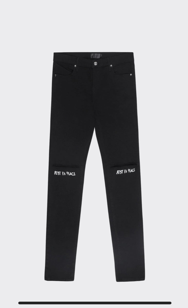 RTA Bryant Rest in Peace Black Skinny Jean
