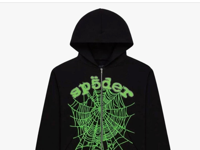 Sp5der Cash OG Web V2 Rhinestone Zip Up