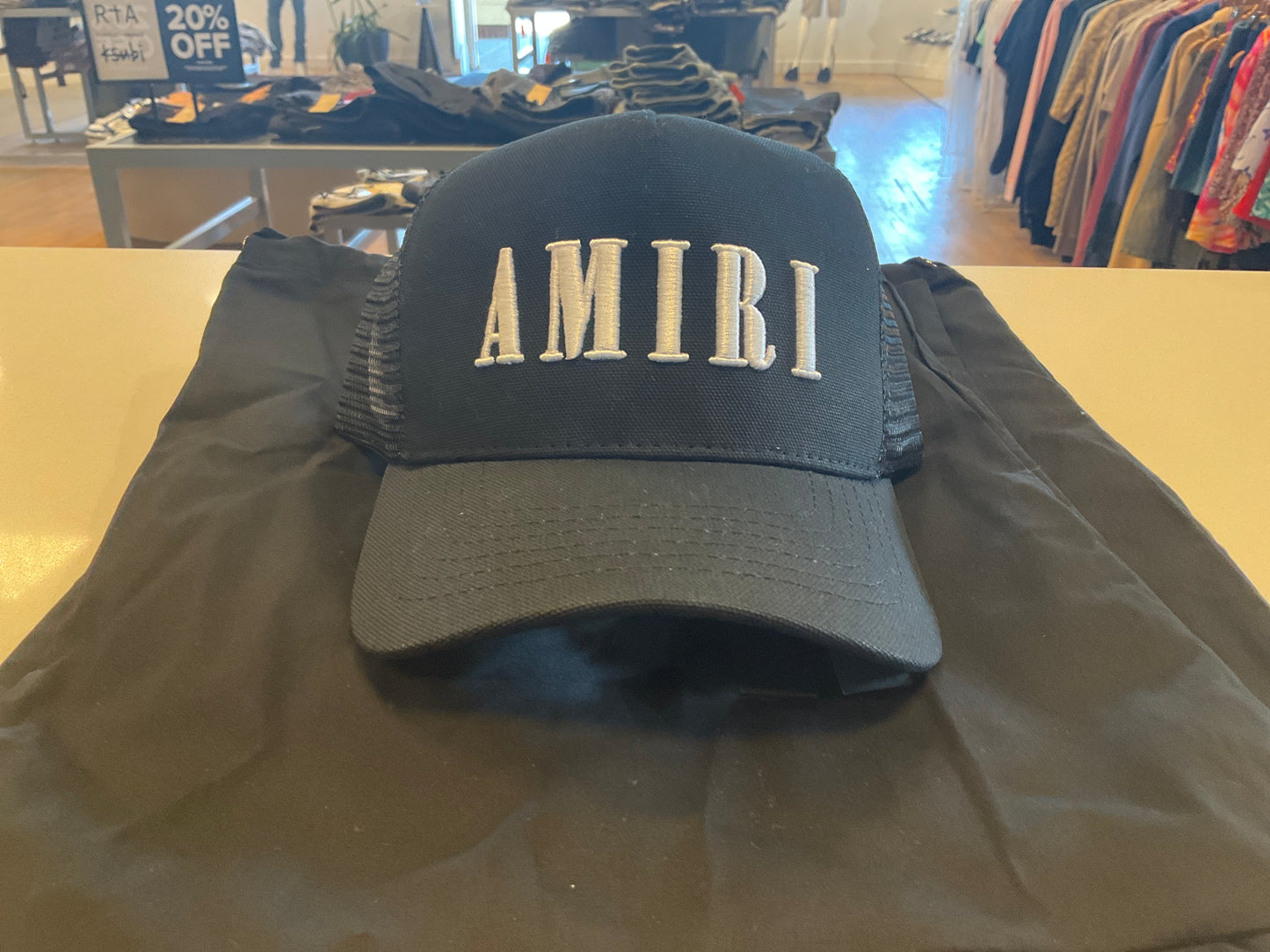 Amiri Core Logo Trucker Hat Black SB