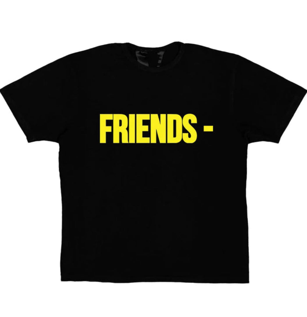 Vlone Friends Tee Black & Yellow