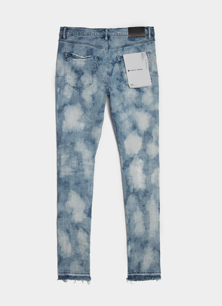 Purple Denim Light Indigo Vintage Bleach
