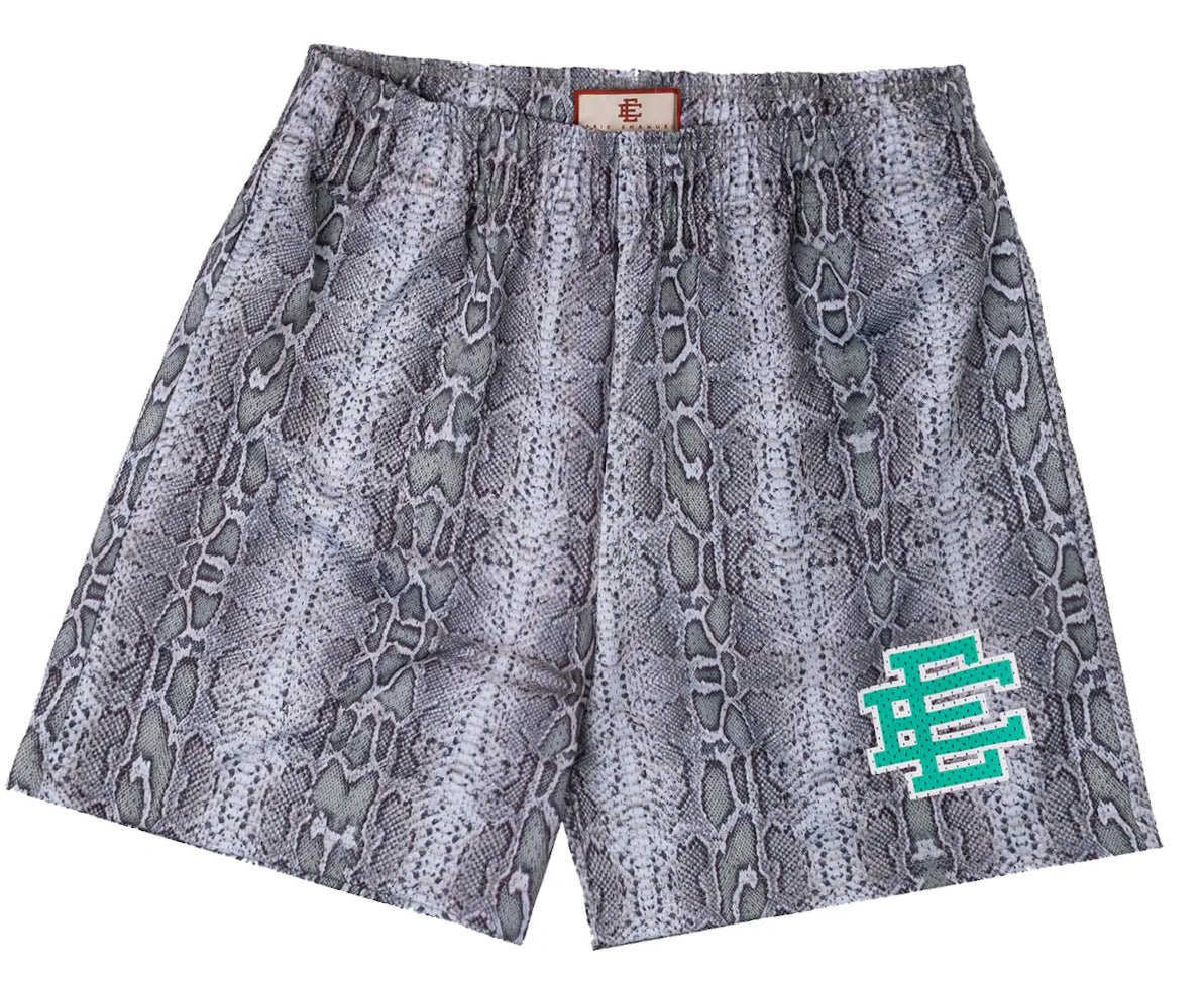 Eric Emmanuel Shorts Teal Snakeskin