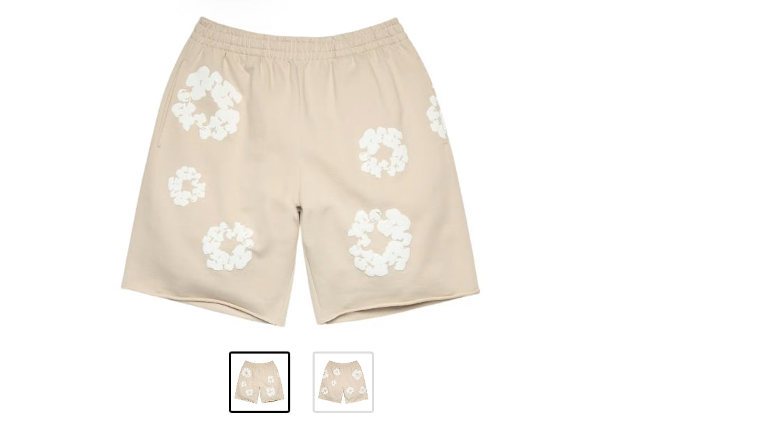 Denim Tears Cotton Wreath Sweatshorts Cream