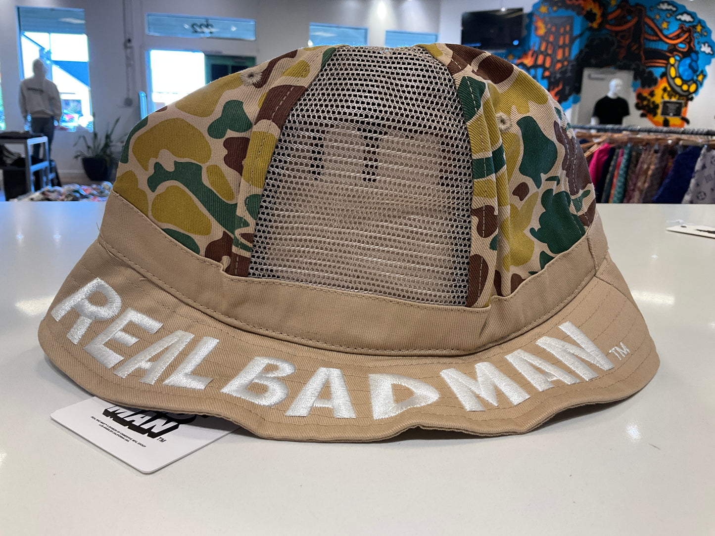 Real Bad Man Camo BucketHat