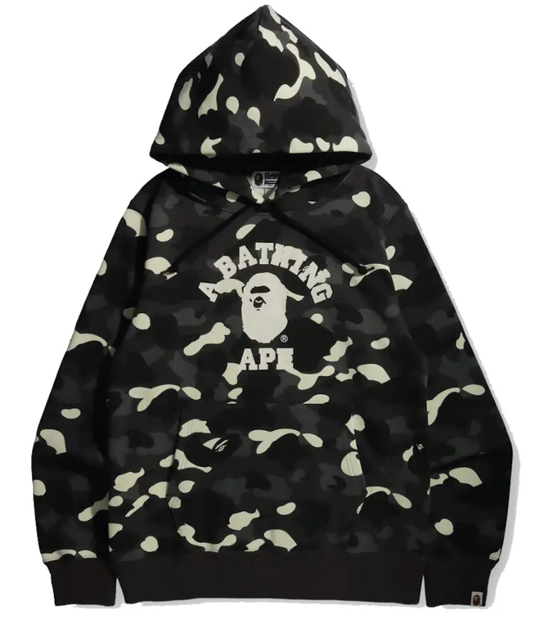 Bape College Logo Pullover Hoodie