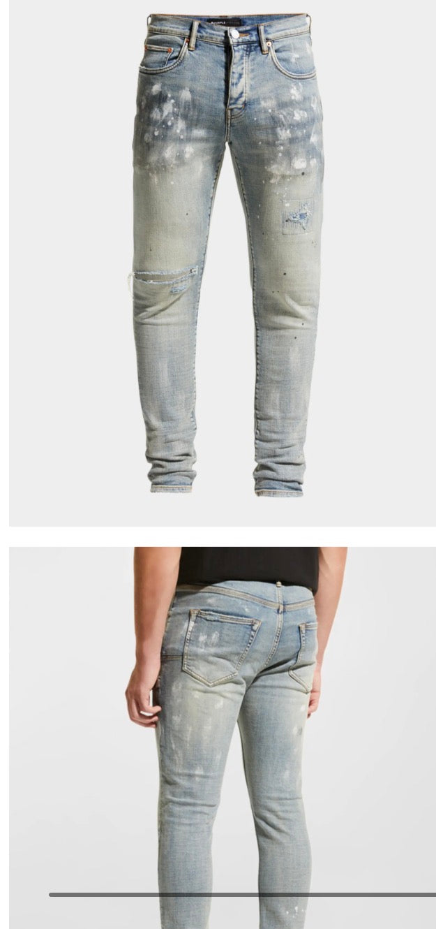 Purple jeans light indigo