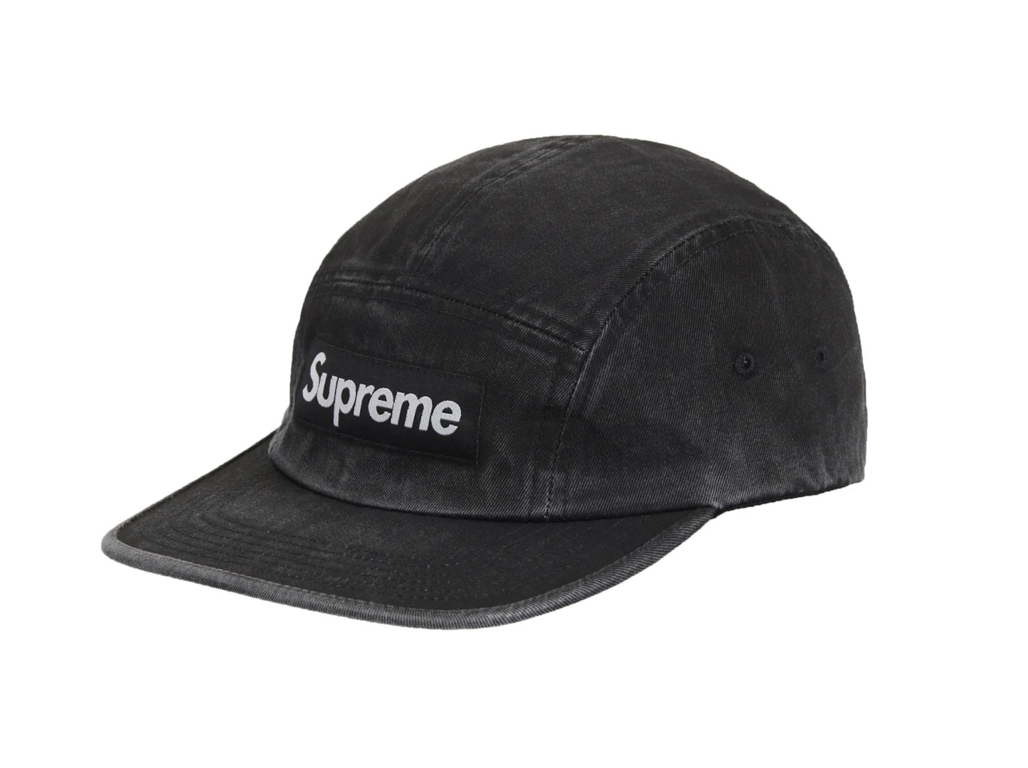 Supreme Washed Chino Twill Black Cap