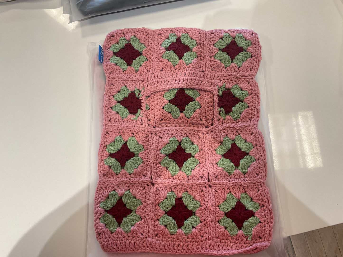 Pink Berry Crochet Ski Mask