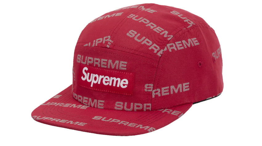 Supreme Reflective Jacquard Camp Cap Red