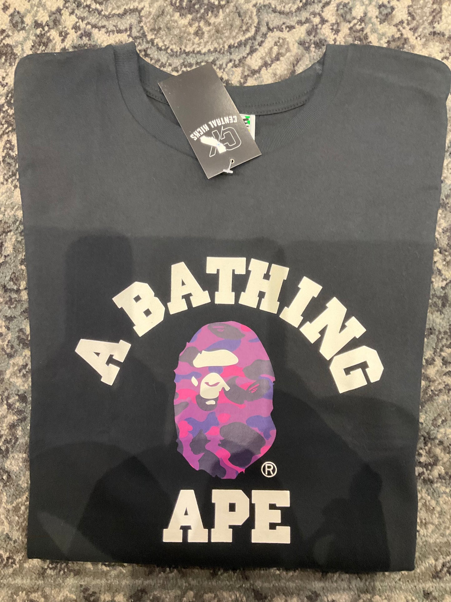 Bape Purple ABC Tee Black