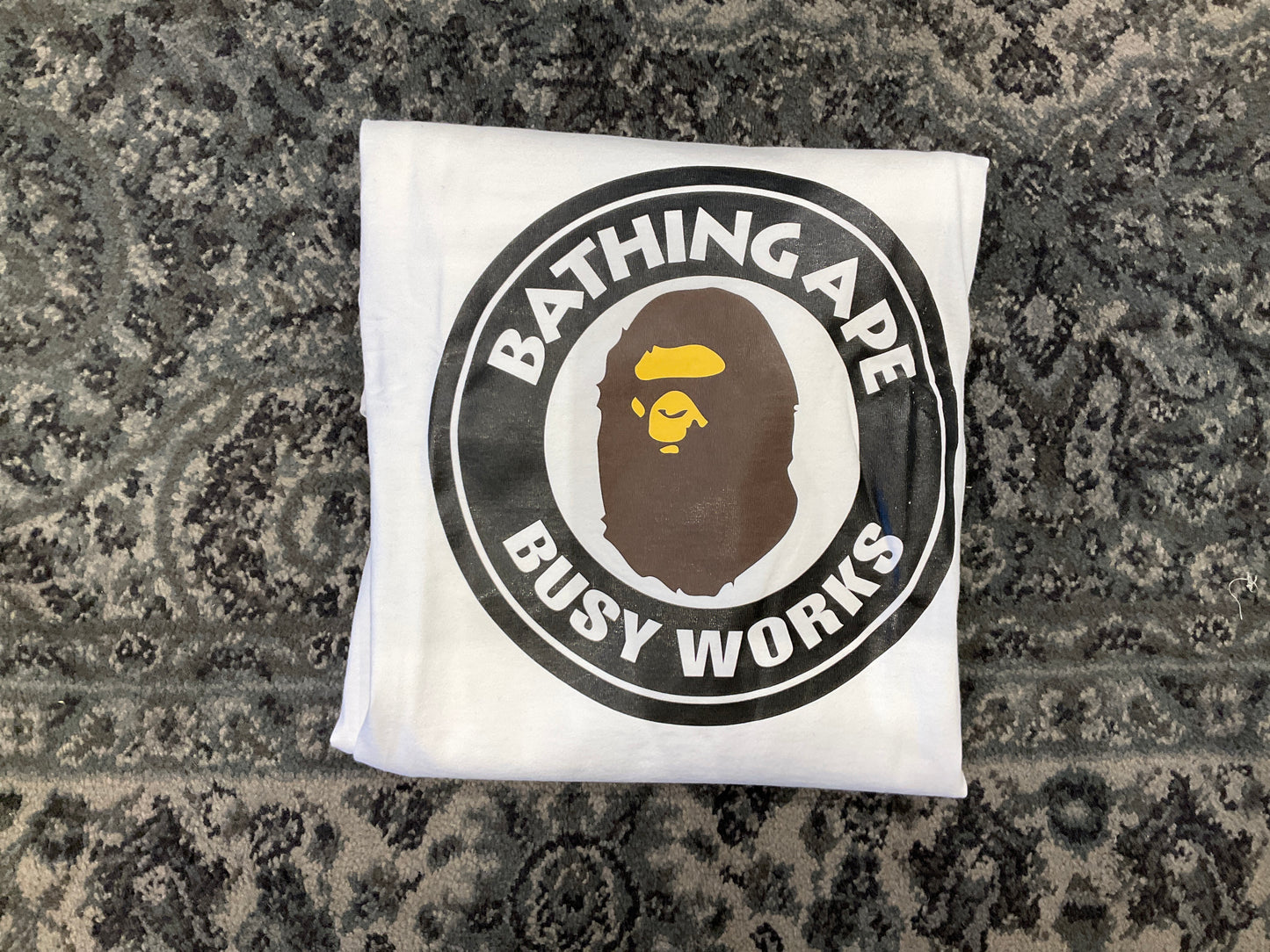Bape Busy Works White Tee