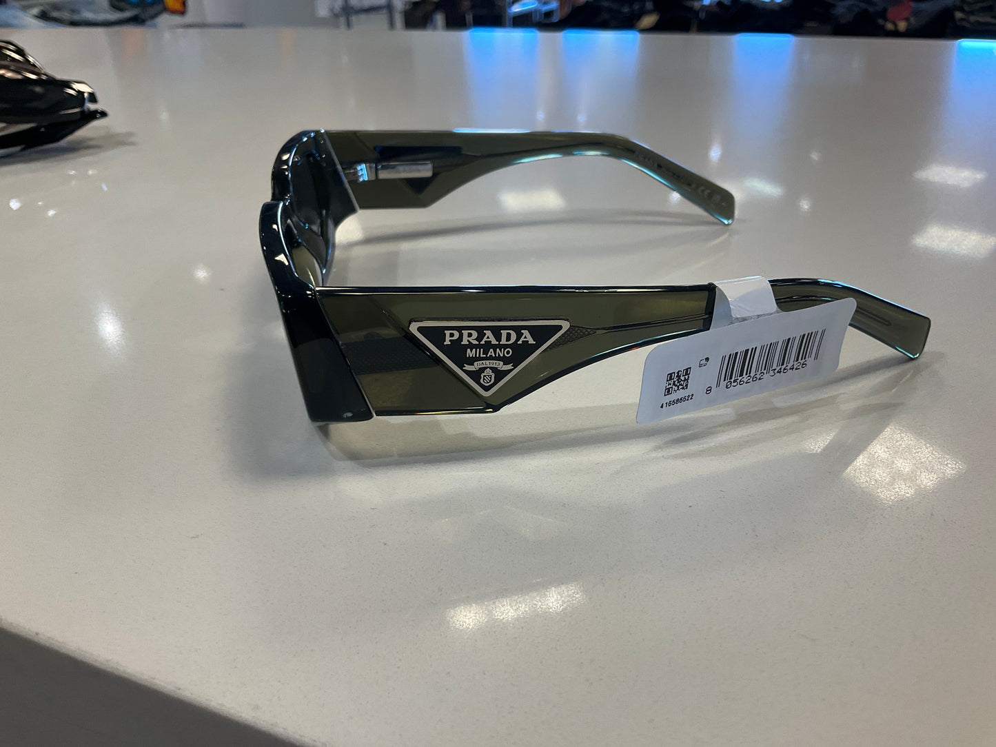 Prada Square Green Tint Glasses