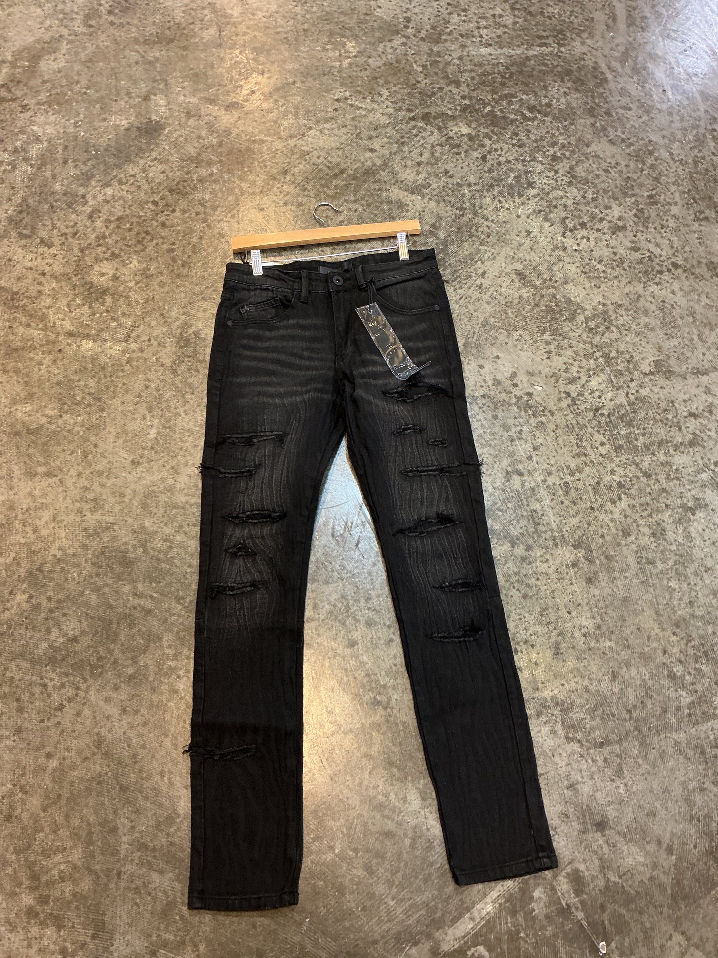KDNK skinny black/zebra print