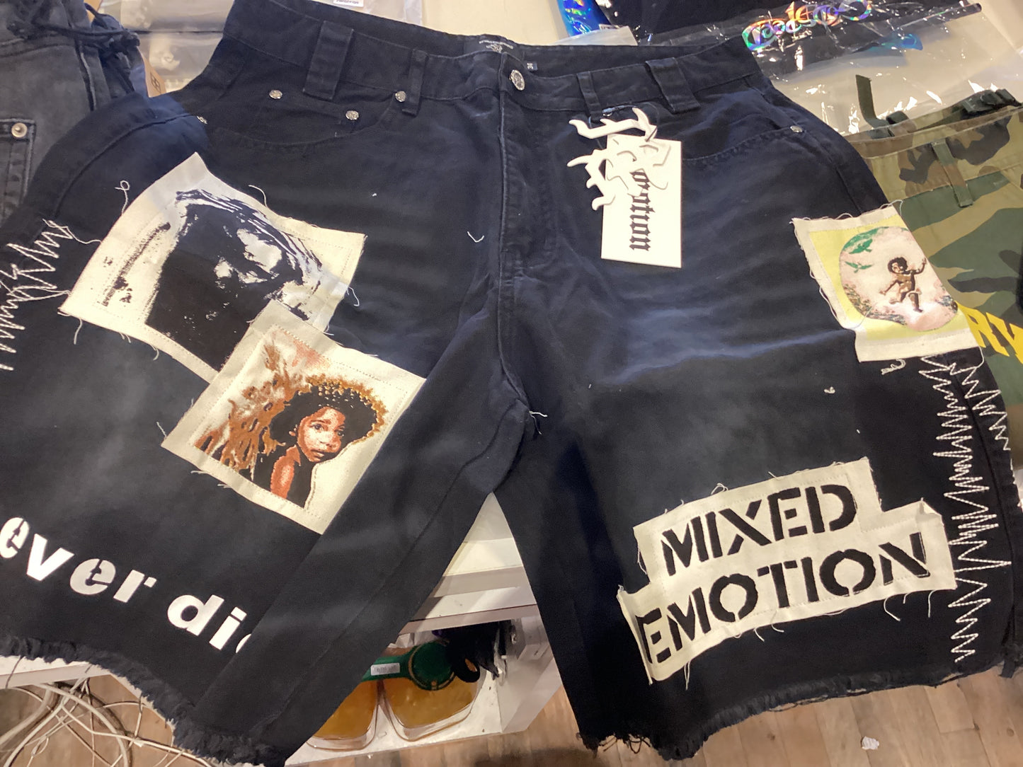 Mixed emotion carpenter shorts